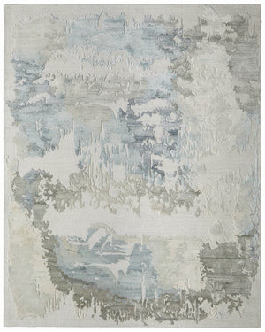 Feizy Kendall Blue/Gray 10 x 14 Hand-Tufted Rug