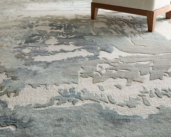 Feizy Kendall Blue/Gray 10 x 14 Hand-Tufted Rug