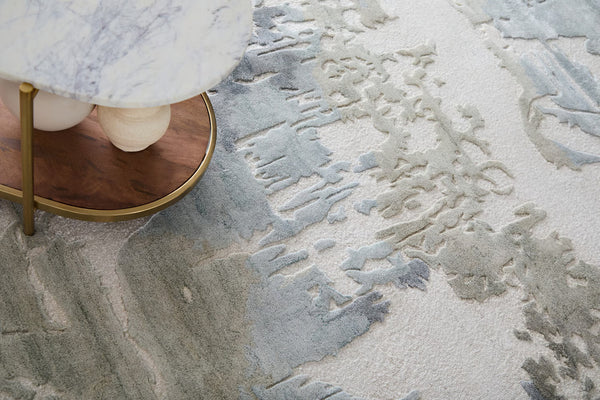 Feizy Kendall Blue/Gray 10 x 14 Hand-Tufted Rug