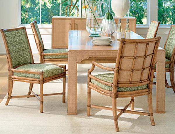 Tommy Bahama Home by Lexington Key Biscayne Oceanside Rattan Custom Fabric Arm Chair