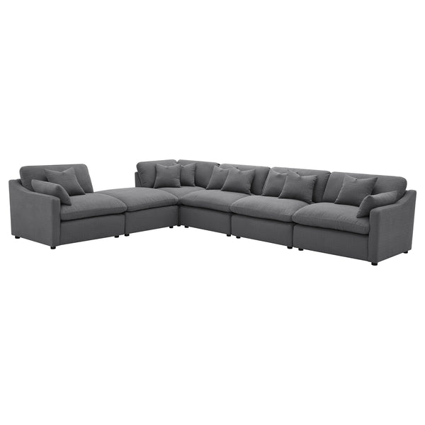 Coaster Hobson Upholstered Armless Chair Charcoal