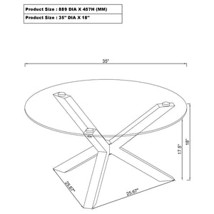 Coaster Kenzie 3-Piece Round Coffee & End Table Set Chrome