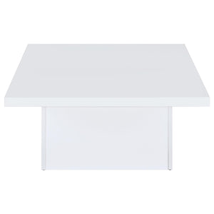 Coaster Devar 3-Piece Square Coffee End Table Set White High Gloss