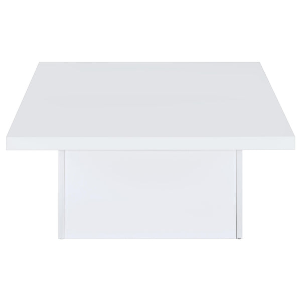 Coaster Devar 3-Piece Square Coffee End Table Set White High Gloss