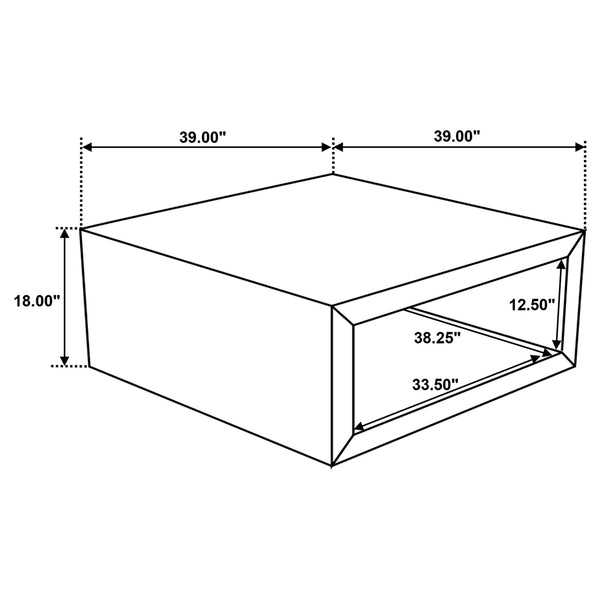 Coaster Benton Square Solid Mango Wood Coffee Table Natural