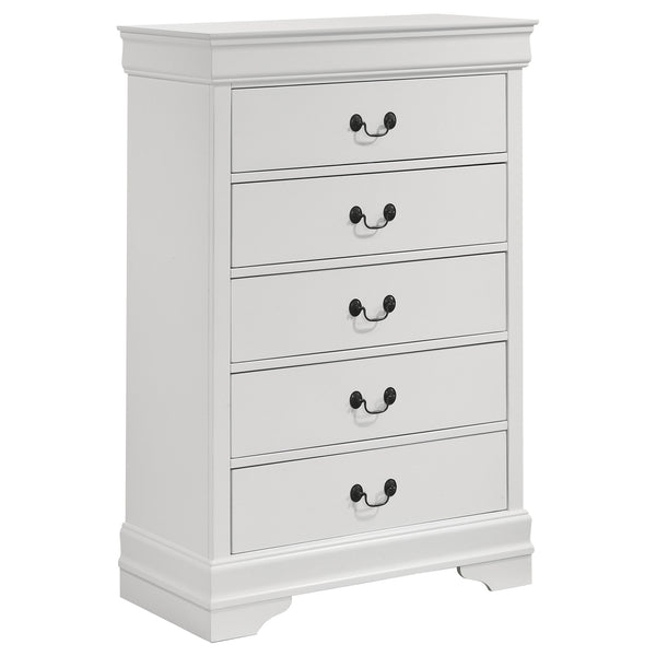 Coaster Louis Philippe 5-Piece Queen Bedroom Set White