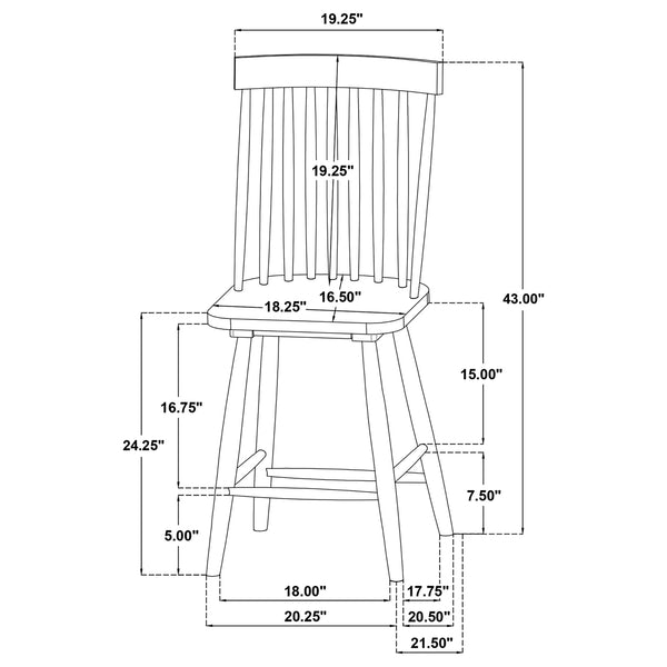Coaster Andrews 5-Piece Round Counter Height Dining Set Light Ash