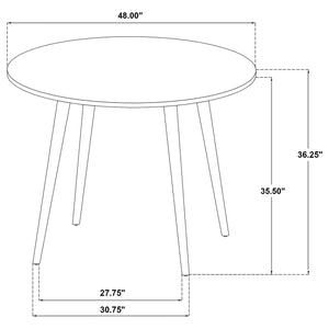 Coaster Andrews 5-Piece Round Counter Dining Set Light Ash & Black