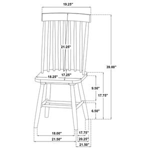 Coaster Andrews 5-Piece Round Wood Dining Room Table Set Light Ash