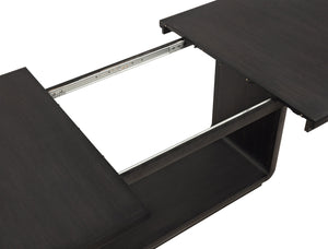 Coaster Leandro 78-Inch Extension Dining Room Table Burnished Black
