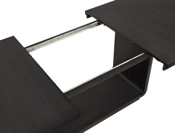 Coaster Leandro 78-Inch Extension Dining Room Table Burnished Black