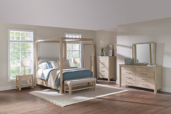 Coaster Solano 85-Inch King Canopy Bed Weathered Mango