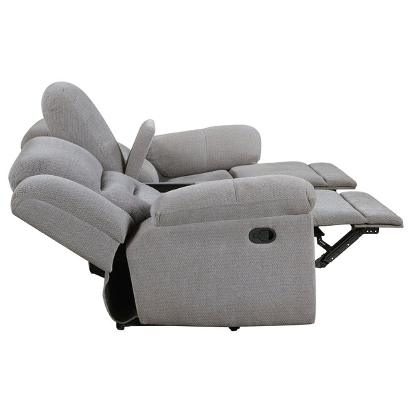 Coaster Gilson 2-Piece Chenille Upholstered Reclining Sofa Set Grey