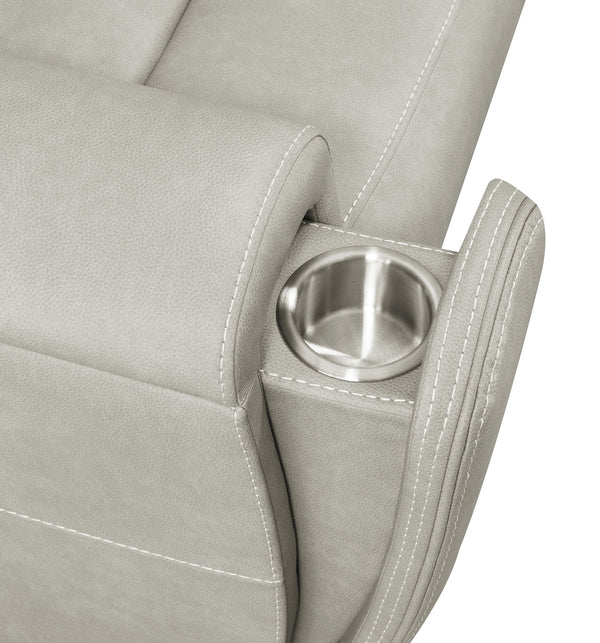 Coaster Brickston Triple Power Reclining Loveseat Grey