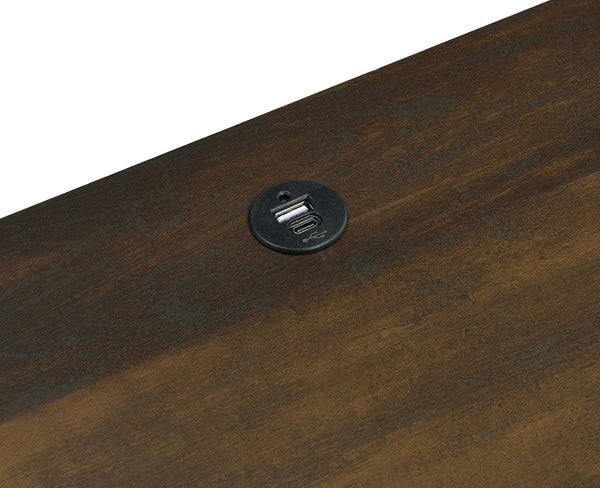Coaster Westpark 2-Drawer Nightstand LED Lights & Usb Dark Pine