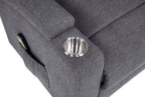 Coaster Louie Chenille Upholstered Power Lift Massage Chair Grey