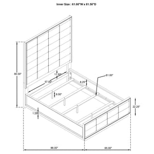 Coaster Durango 80-Inch Queen Panel Bed Taupe Oak