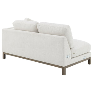 Coaster Geneva Boucle Upholstered Sectional Chaise Sofa Sand