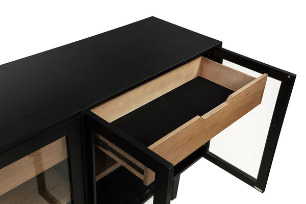 Coaster Middleton 4-Door Sideboard Server With Dual Drawers Black