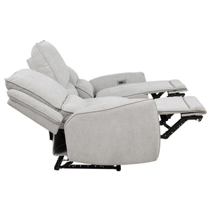 Coaster Sylmar Chenille Upholstered Power Reclining Sofa Dove Grey
