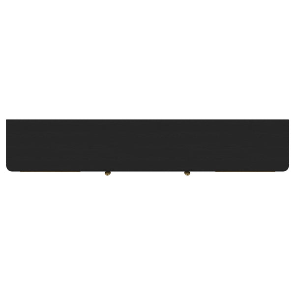 Coaster Arini Rattan Cane 2-Door Tv Stand Media Console Black