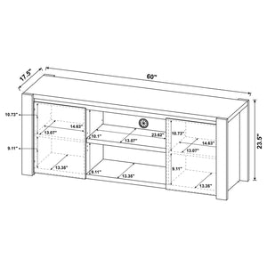 Coaster Laurelton 60-Inch 2-Door Tv Stand Media Console Light Oak