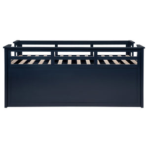 Coaster Carlsbad Wood Twin Captains Bed With Trundle Navy Blue