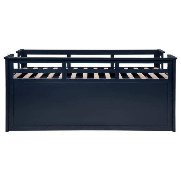 Coaster Carlsbad Wood Twin Captains Bed With Trundle Navy Blue