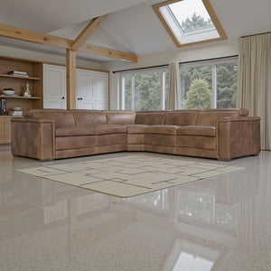 Bernhardt Lioni Brown Luxury Leather Power Motion Sectional