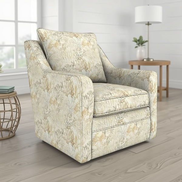 Best Home Aubrey Marina Fabric Pillow Back Swivel Chair
