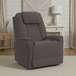 Flexsteel Zecliner Model 3+ Umber Fabric Power Rocking Recliner with Power Headrest, Power Lumbar, Heat & Air Massage