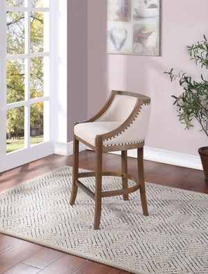 American Woodcrafters Houston Wood Frame Stool Warm Brown