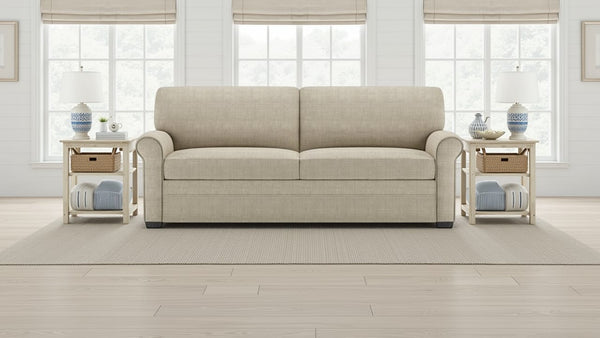 American Leather Gaines 78 Inch Apollo Natural Fabric Queen Comfort Sleeper with Mink Finish