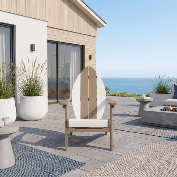 John Thomas Parks Outdoor Living Cape May Folding Surfboard Adirondack Chair