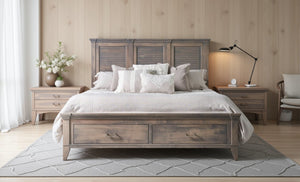 Yutzy Amish Champagne King Storage Bed in Champagne