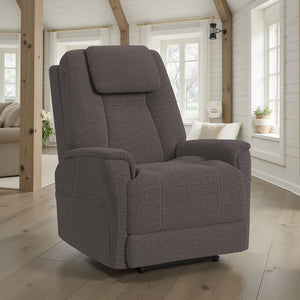 Flexsteel Zecliner Model 3+ Umber Fabric Power Rocking Recliner with Power Headrest, Power Lumbar, Heat & Air Massage