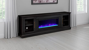 Aspen Home Byron Black 98 inch Fireplace Console