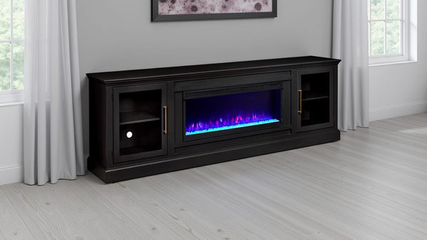 Aspen Home Byron Black 98 inch Fireplace Console