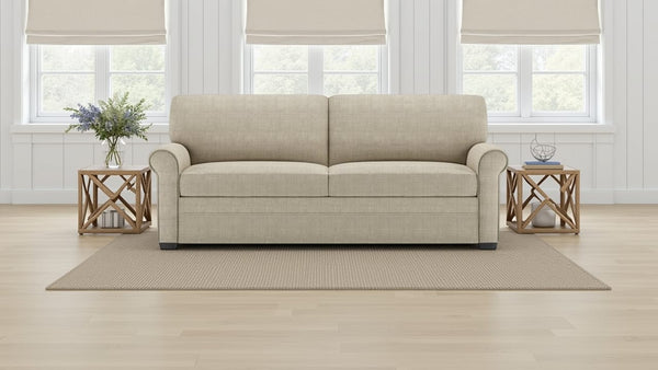 American Leather Gaines 78 Inch Apollo Natural Fabric Queen Comfort Sleeper with Mink Finish