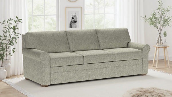 American Leather Gaines 94 Inch Apollo Natural Fabric King Comfort Sleeper with Mink Finish