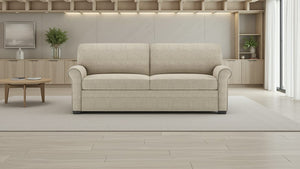 American Leather Gaines 72 Inch Apollo Natural Fabric Full Comfort Sleeper with Mink Finish