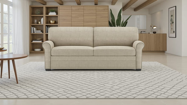 American Leather Gaines 78 Inch Apollo Natural Fabric Queen Comfort Sleeper with Mink Finish