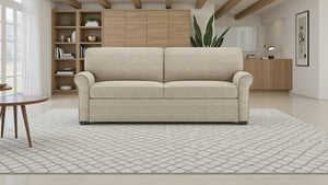 American Leather Gaines 72 Inch Apollo Natural Fabric Full Comfort Sleeper with Mink Finish