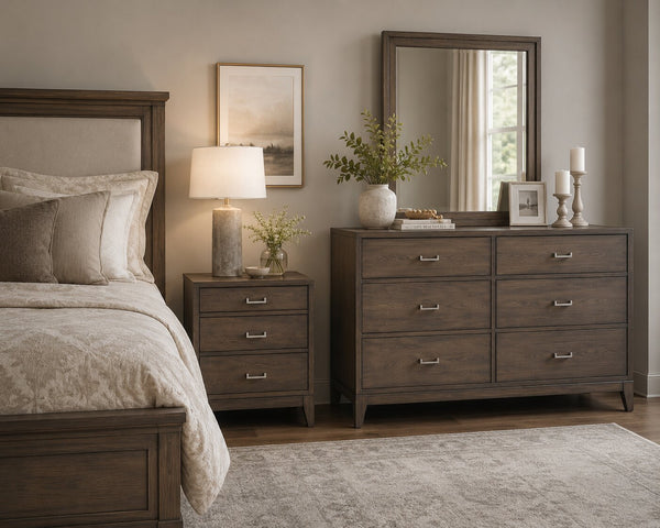 Yutzy Amish Champagne 6-Drawer Dresser in Rustic Grey