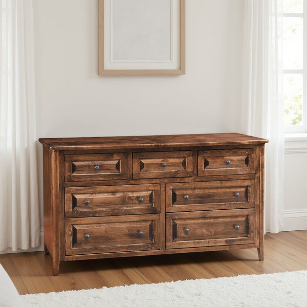 Archbold Amish Essentials Carson Bark 7-Drawer Dresser