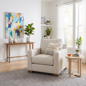 King Hickory Chelsea Leather Chair in No Regrets Pearl and Aged Gray