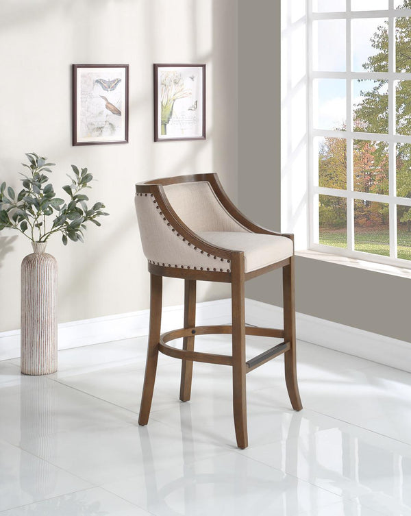 American Woodcrafters Houston Wood Frame Stool Warm Brown