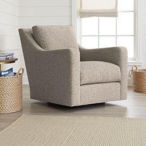 Bernhardt Ventura Beige Fabric Swivel Chair