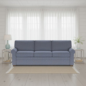American Leather Gaines 94 Inch Tonic Indigo Fabric King Comfort Sleeper with Mink Finish