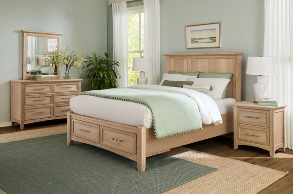 Vaughan-Bassett Jamestown Bleached Oak 2-Drawer Nightstand